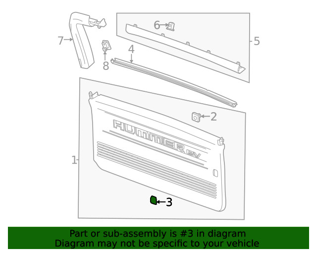 Genuine GM Trim Panel Hole Cover 85103037