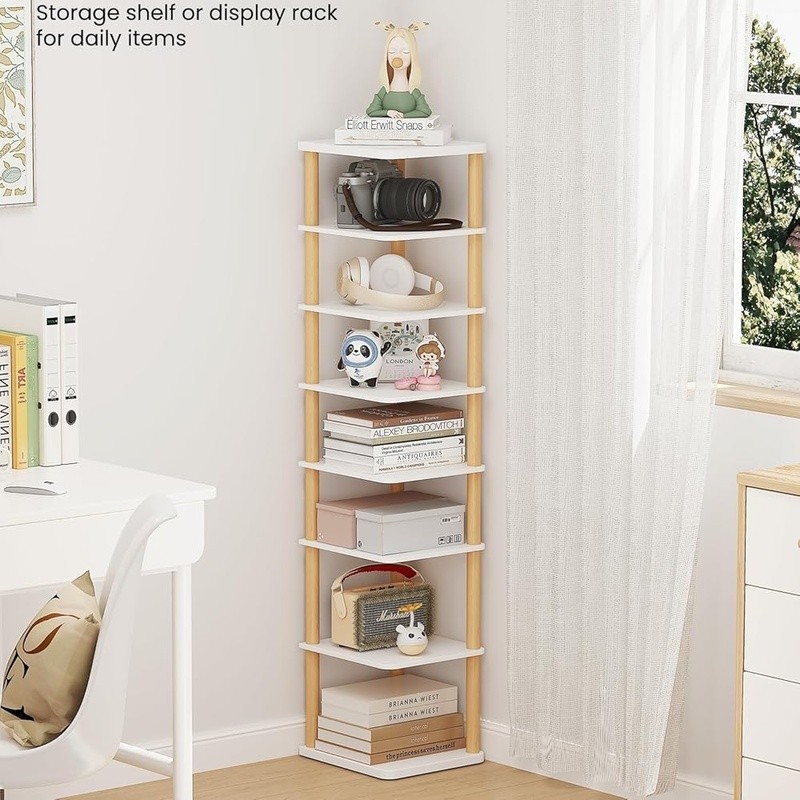 Space Saving Vertical Shoe Rack 8 Tier Adjustable Organizer Tool Free Assembly