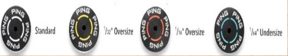 PING 360 ID-8 Golf Grip - UNDERSIZE/STANDARD/OVERSIZE, Black, .600" Round CORE