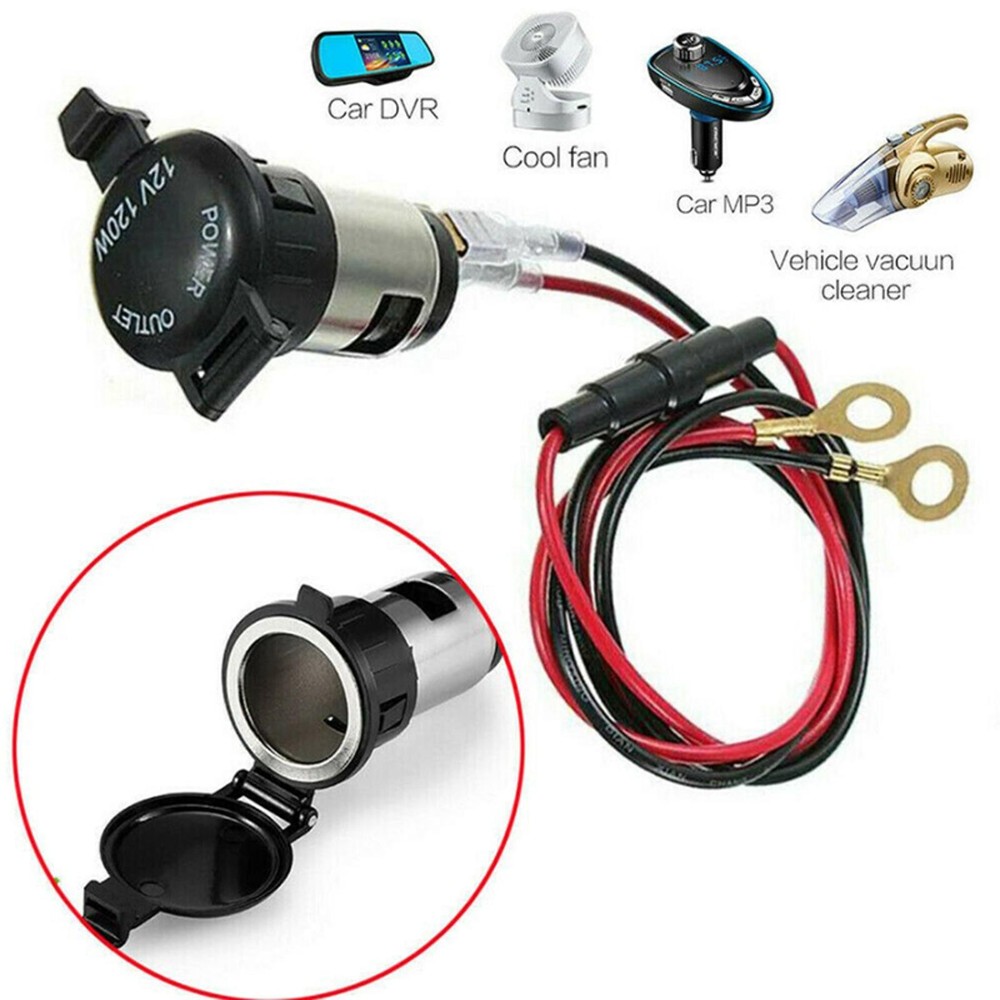 Car Cigarette Lighter Waterproof Socket Dual USB Charger Power Adapter Outlet