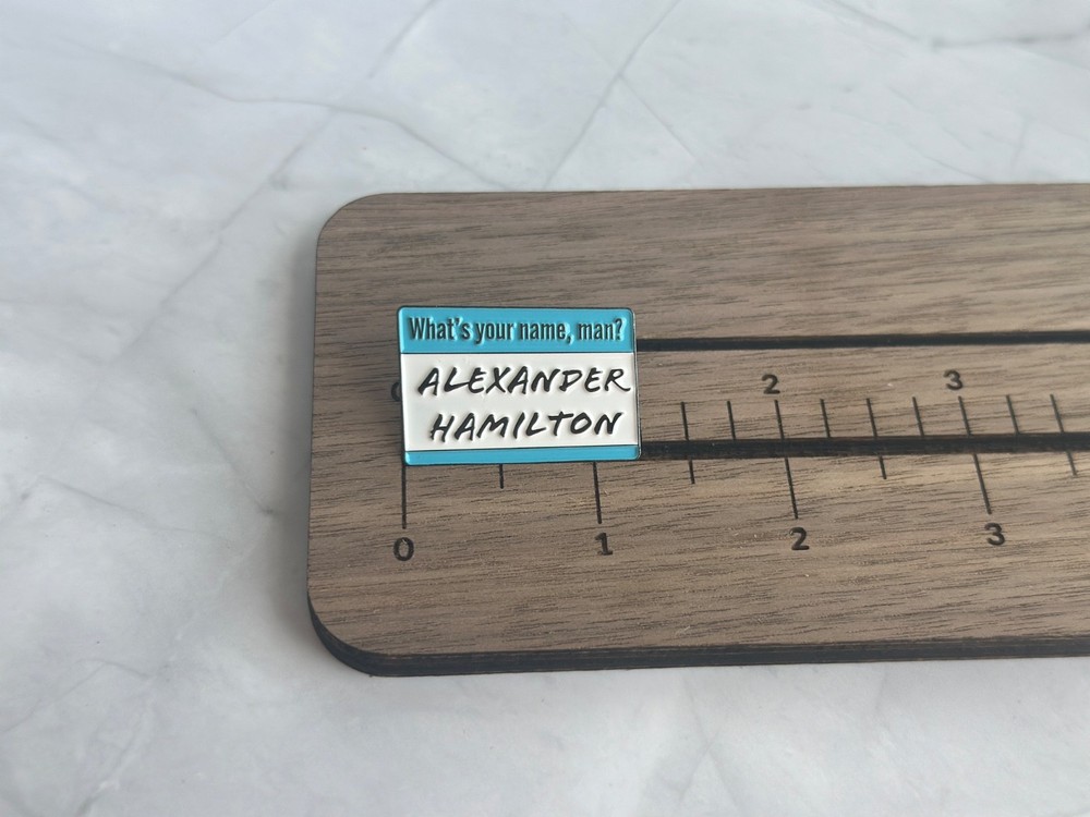 Hamilton Name Tag Enamel Pin