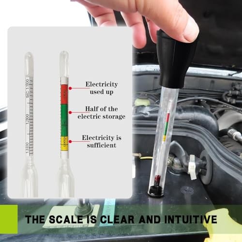Battery Hydrometer Tester, Car Battery Tester, 8in Precision & Fast Dectection