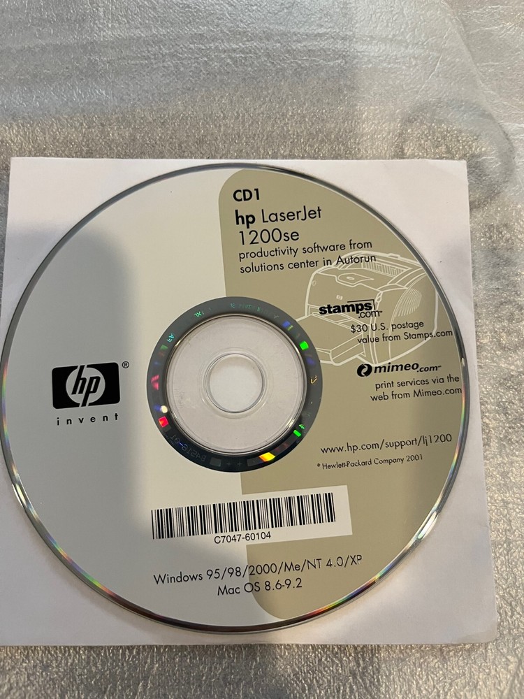 HP LaserJet 1200se CD-ROM for Windows & Mac OS
