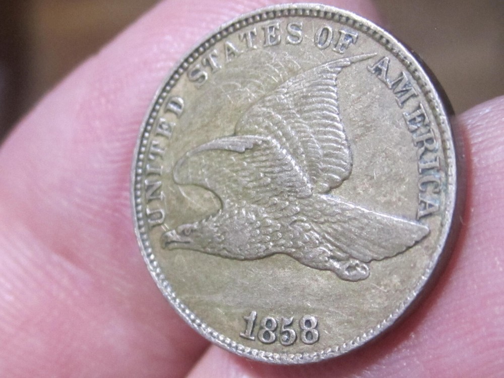 1858 Flying Eagle Cent (LL), Extra Fine+ Condition, Lot# IC-06