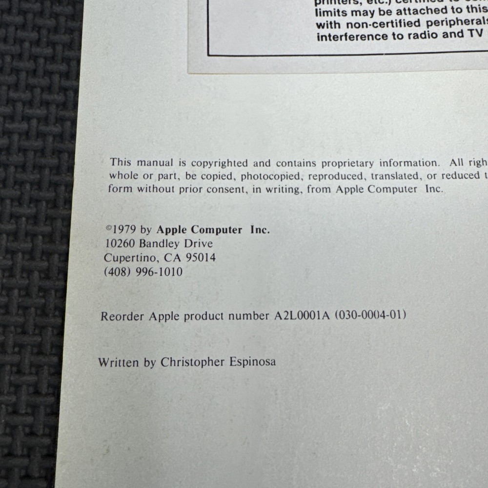 Vintage Apple II Reference Manual