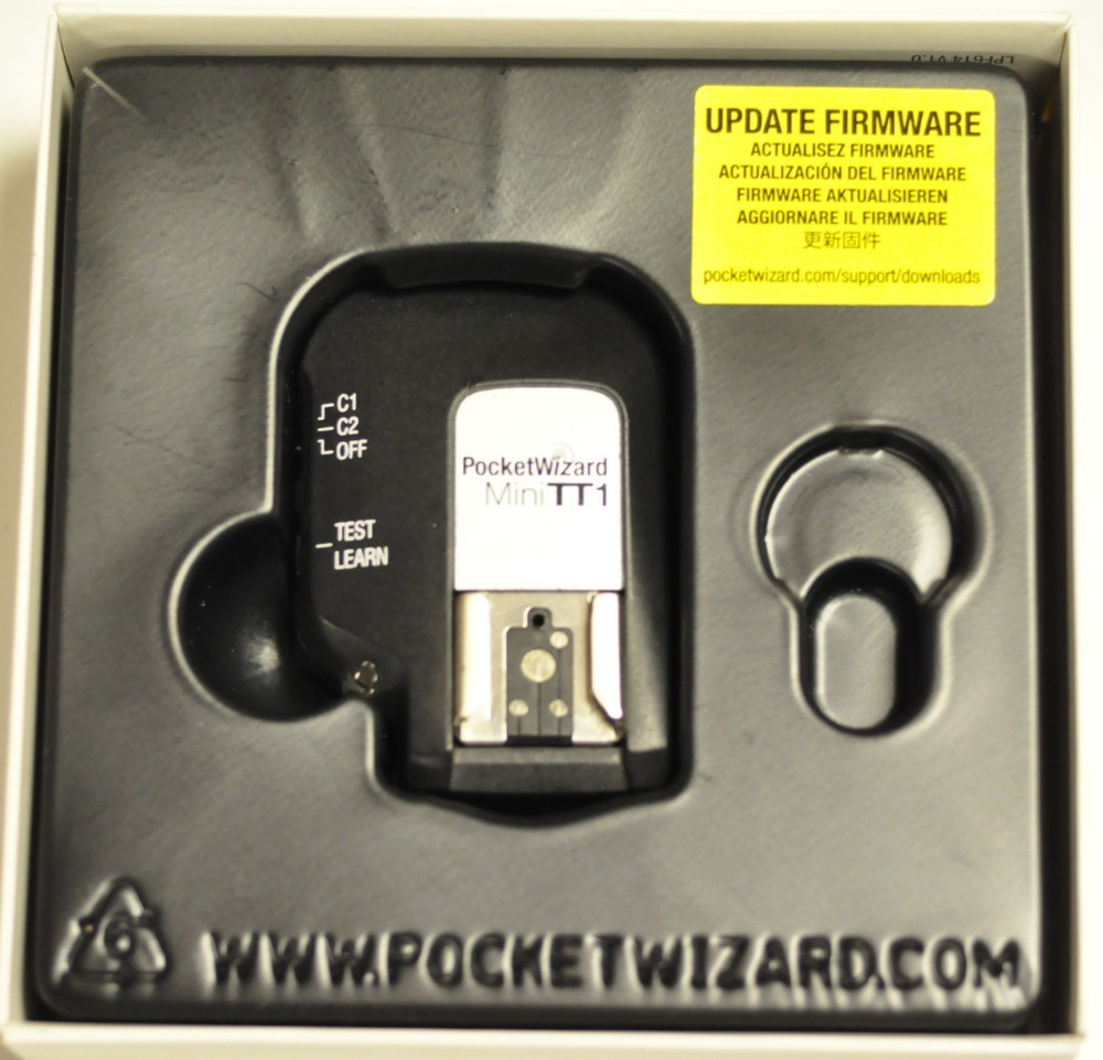 PocketWizard Mini TT1 transmitter for Nikon with instructions.