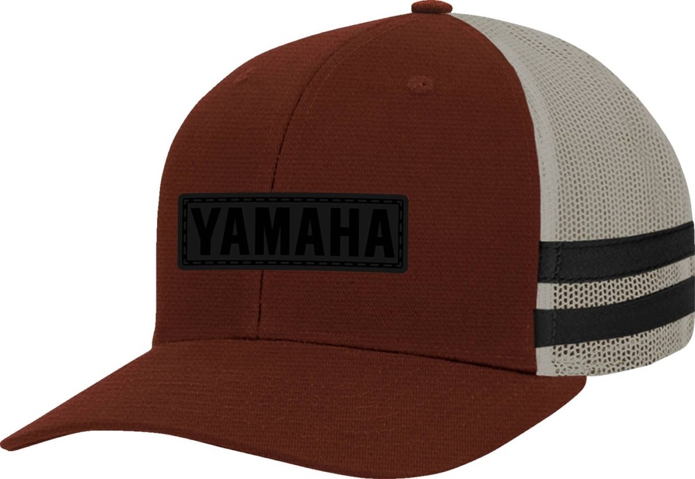 Licensed Yamaha Racing Snapback Hat Rust/Tan