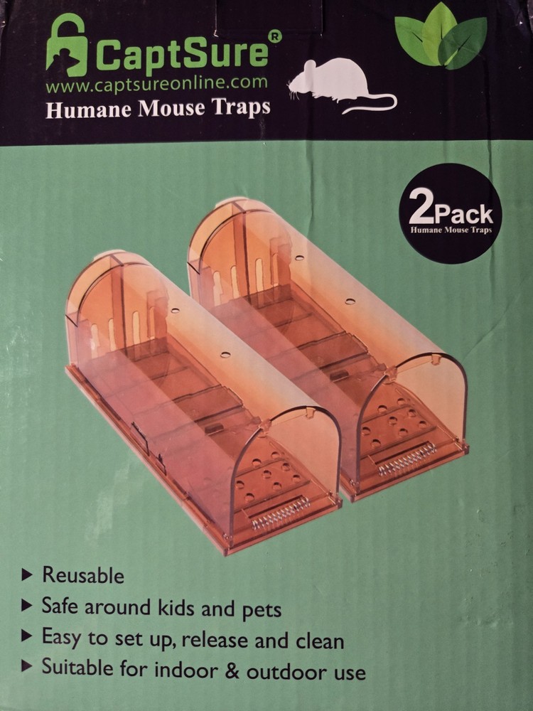 CaptSure Humane Mouse Traps 2 Pack