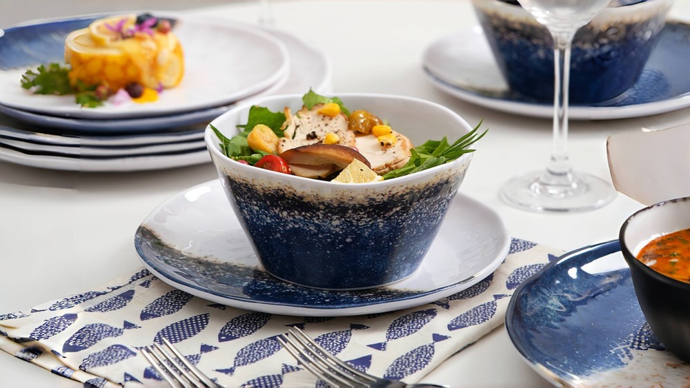 12-Piece Unbreakable Melamine Dinnerware Set for 4 - Lightweight, Chip & Scratch