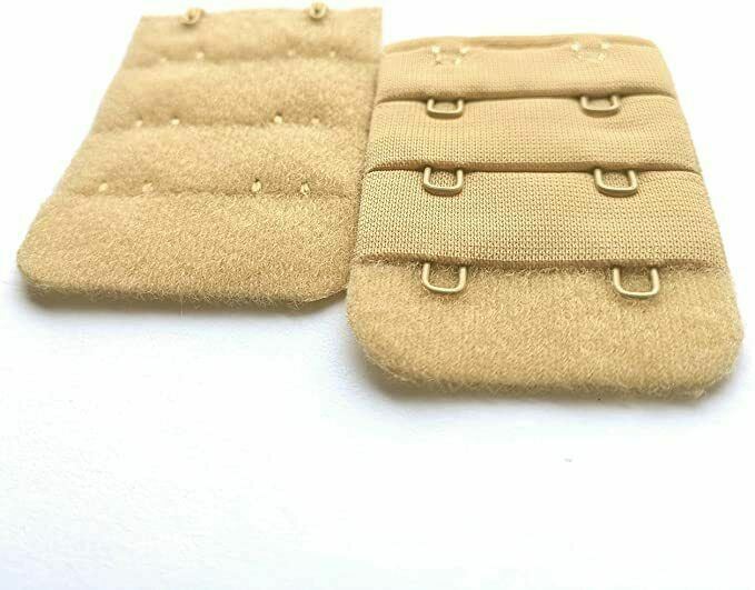 3x 2 Hook Bra Extenders Strap Extensions Black White Beige Maternity Comfortable