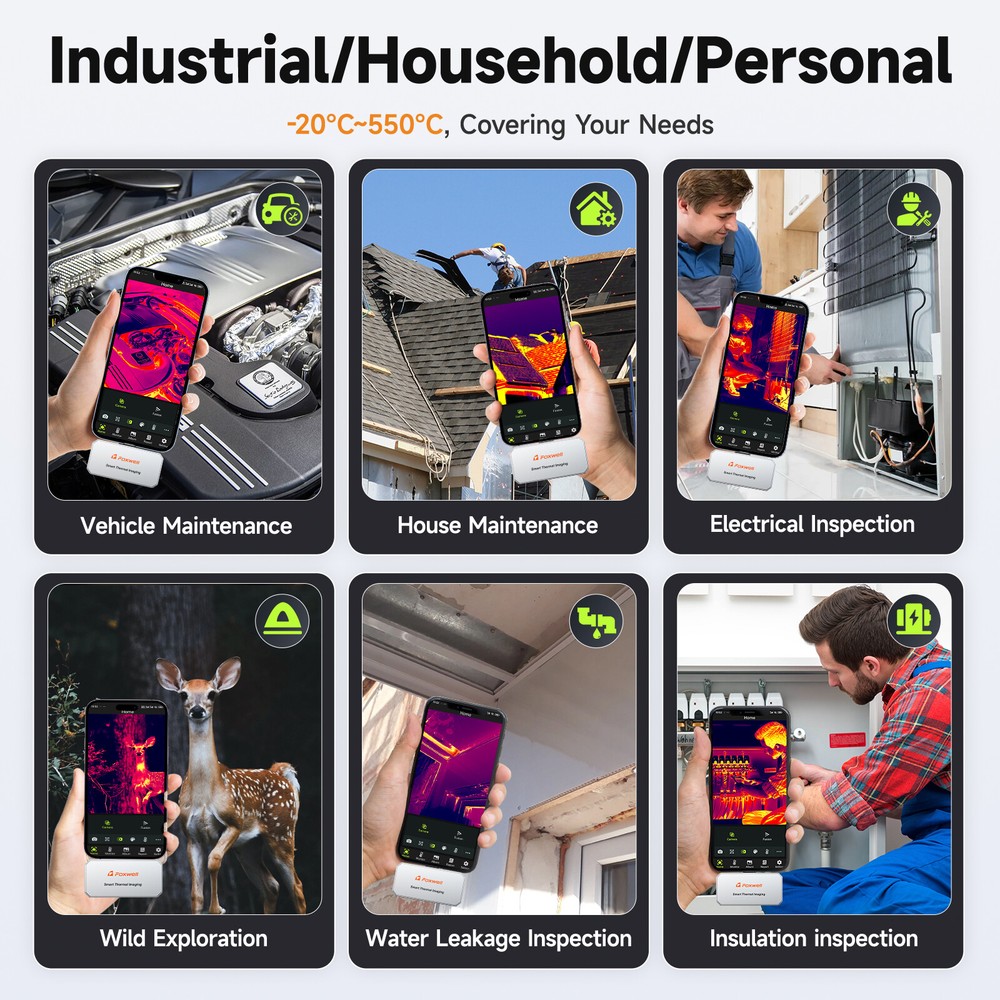Infrared Thermal Camera Imaging Cylinder Inspection for Android Type-C New