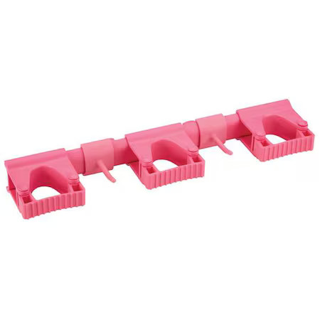 Vikan 10111 Tool Wall Bracket, 16 1/2 In L, Pink