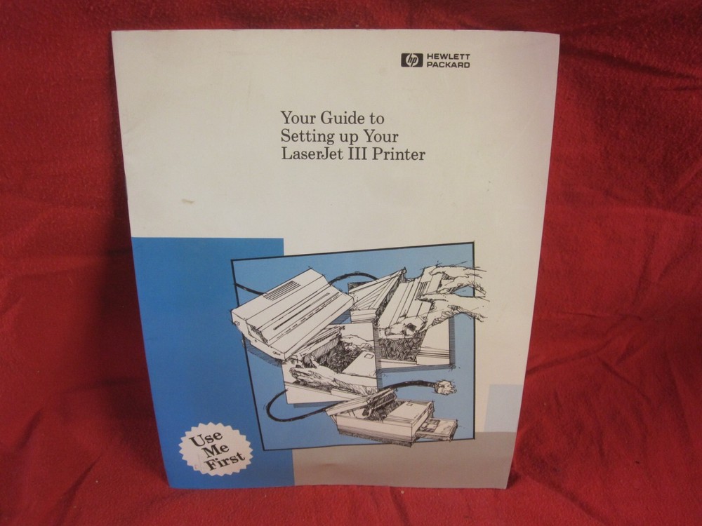 Original Genuine Hewlett Packard Your Guide Setting Up Your LaserJet III Printer