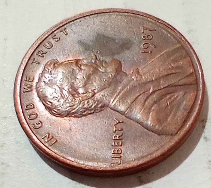 1987 Philadelphia Cent Uneven Field Errors Near Rim