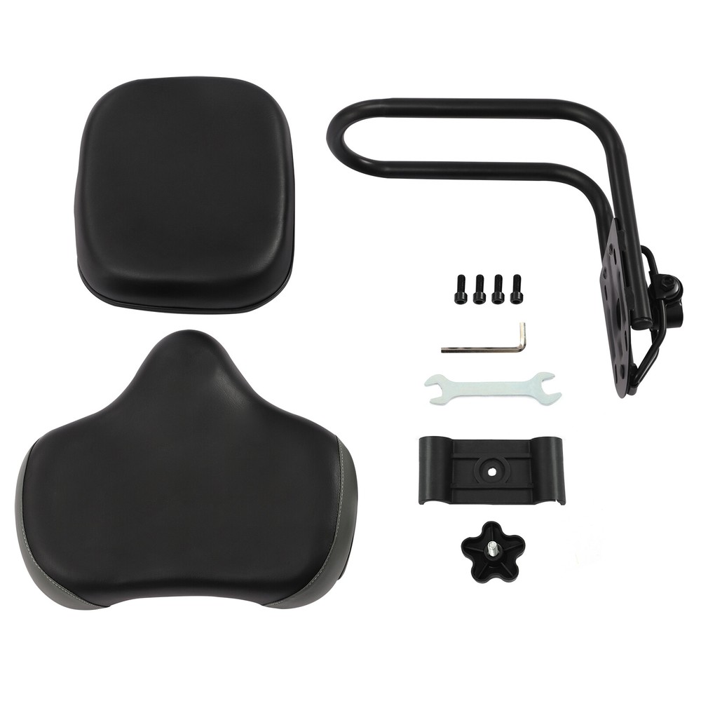 Large Backrest Saddle Bikes Bicycle Tricycle Saddle Seat with Backrest Black