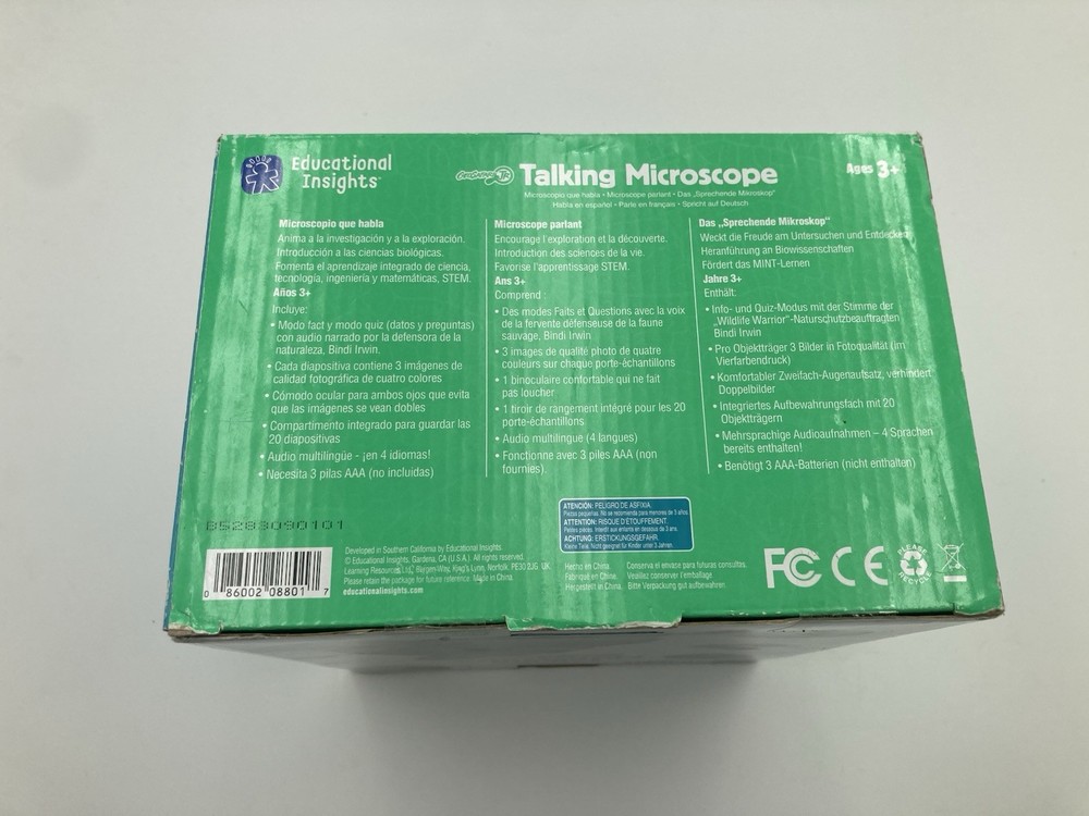 Educational Insights GeoSafari Jr Talking Kids Microscope Featuring Bindi Irwin