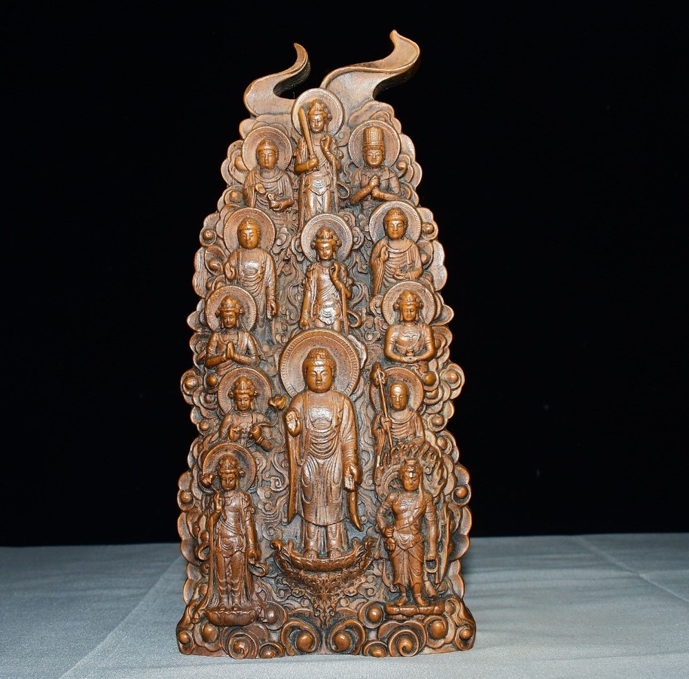 Exquisite Small Leaf Boxwood Thirteen Buddha Ornaments