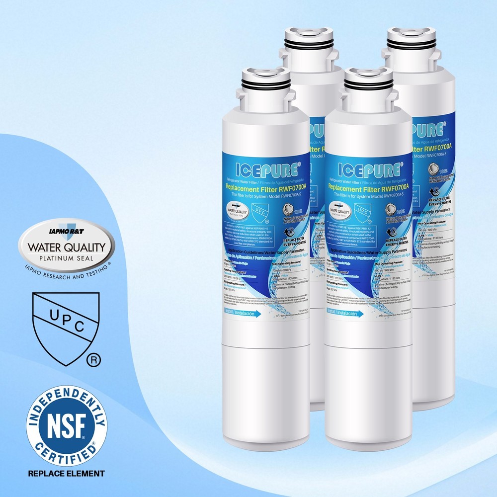4 PACK Icepure Fits Samsung DA29-00020B HAF-CIN/EXP Compatible Water Filter
