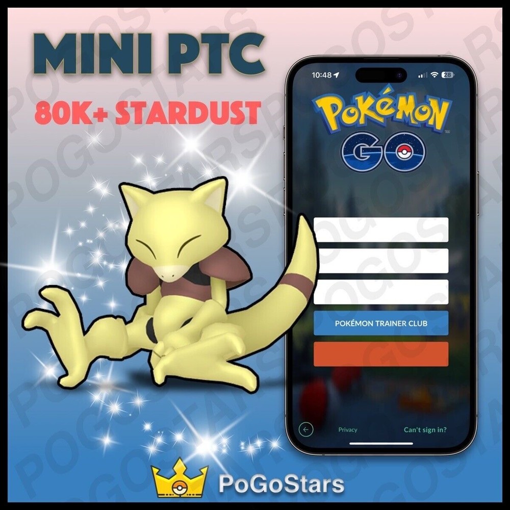 Pokémon PTC Go - Shiny Abra - 80K Stardust✨Read Description✨