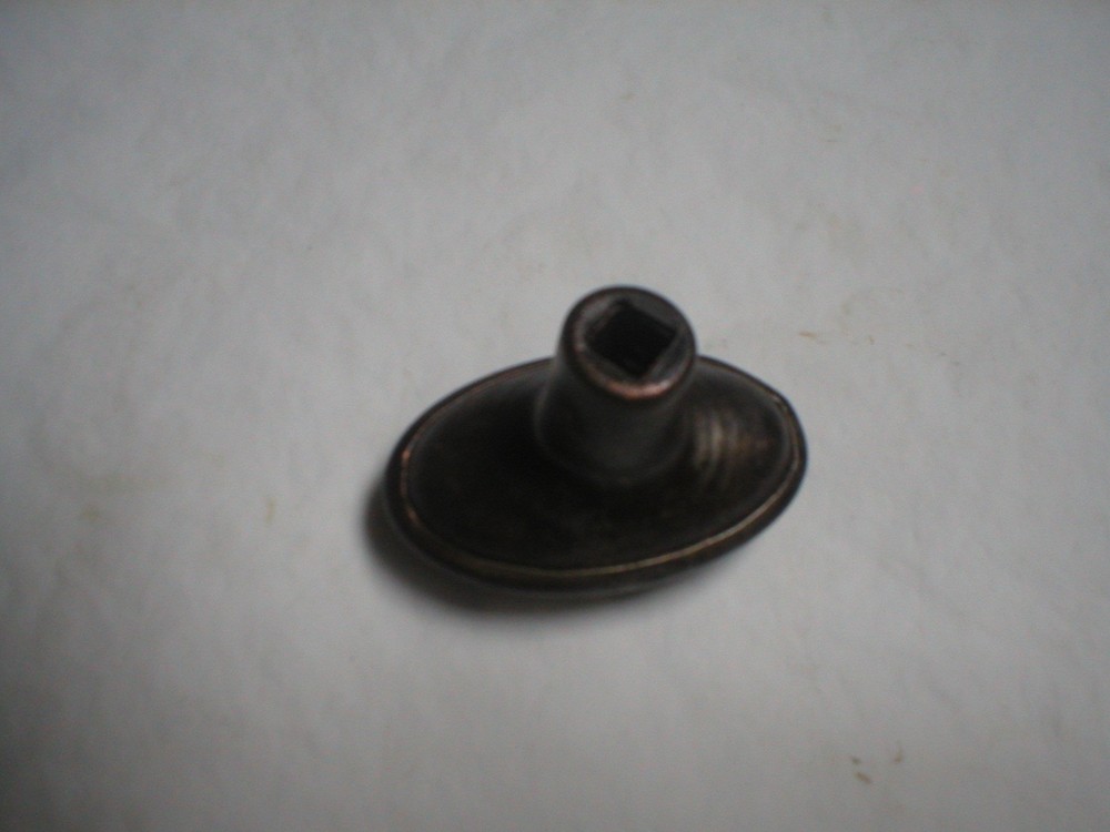 Antique Oval Beaded Steel Doorknob