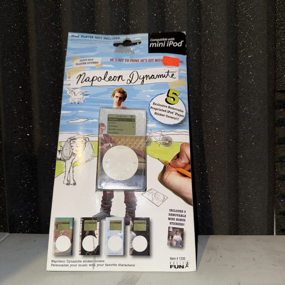 NAPOLEAN DYNAMITE Mini iPOD removable iPod Sticker Covers NEW IN BOX