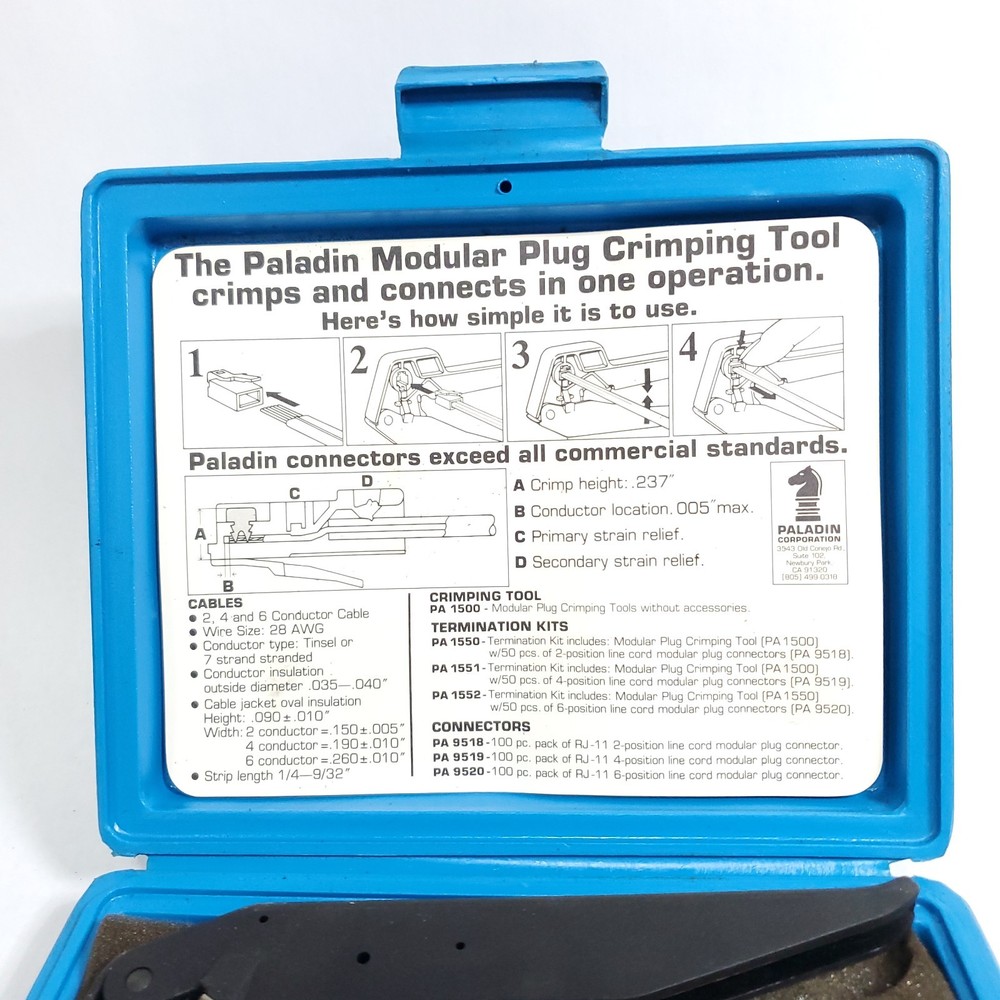 Paladin Telephone Termination Kit w/Modular Plugs