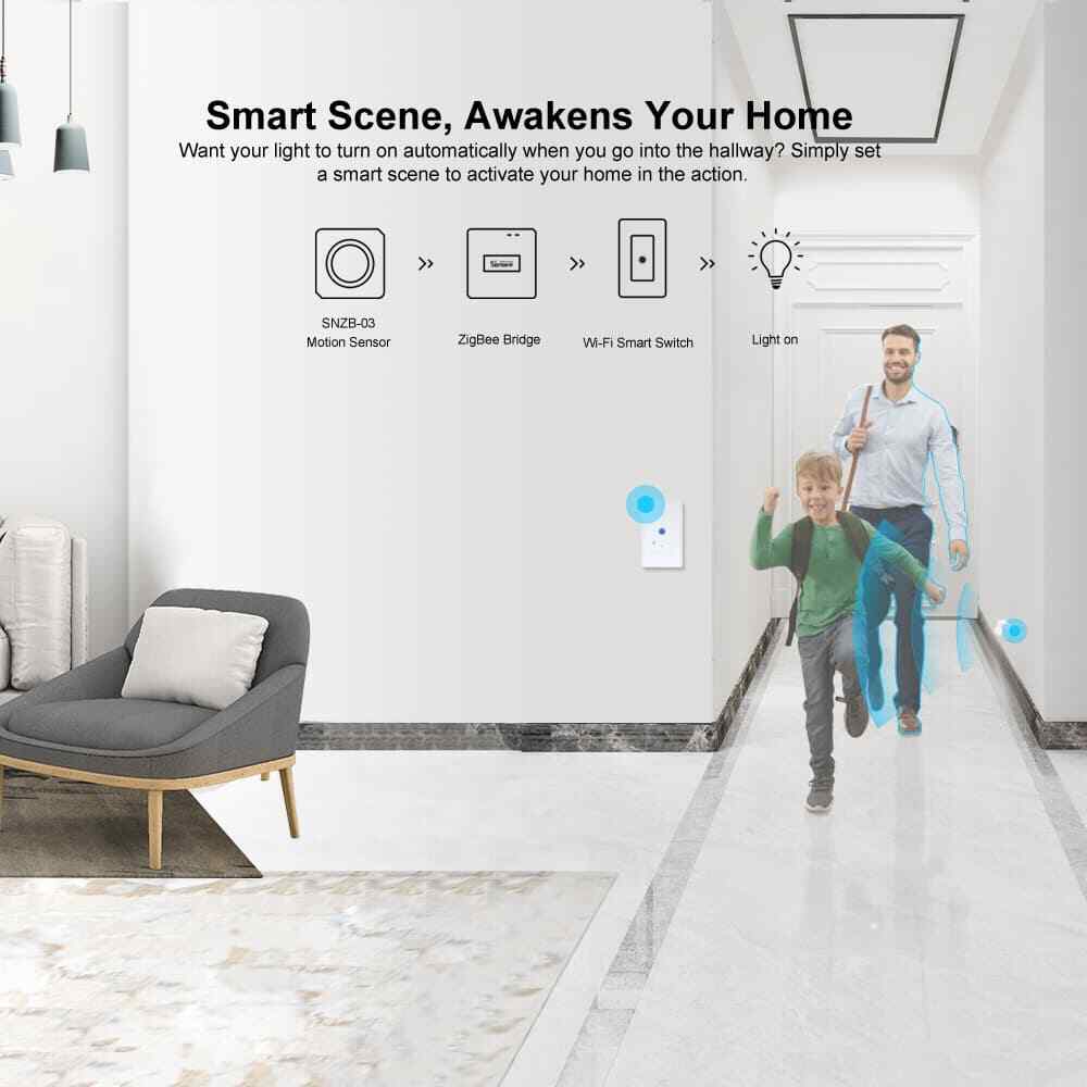 SONOFF ZigBee PIR Motion Sensor Smart Home Wireless Security Detect Alarms 3Pack