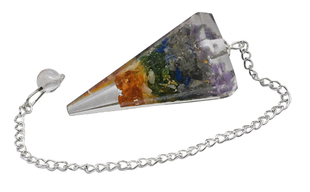 7 Chakra Orgone Pendulum