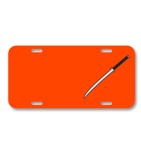 Sword Attack Dice Power Slice On License Plate Car Front Add Names