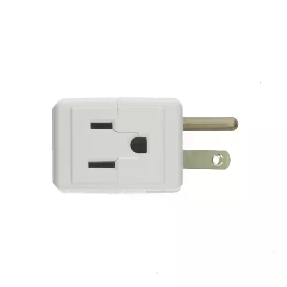 Grounded Triple Cube Outlet Adapter, White 692-W