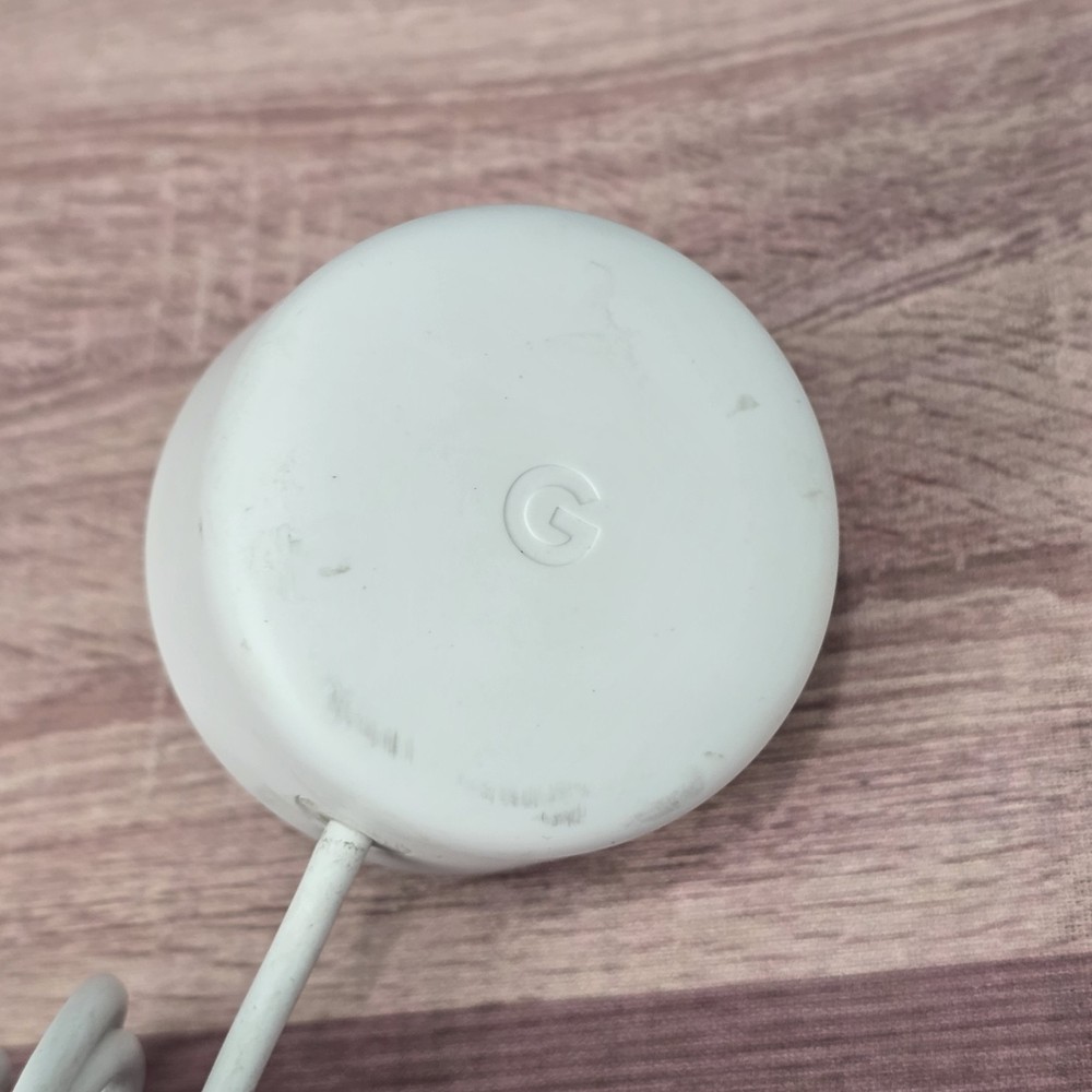 Google Home Smart Assistant - White Slate Speaker w/ Power Cord Tested Working