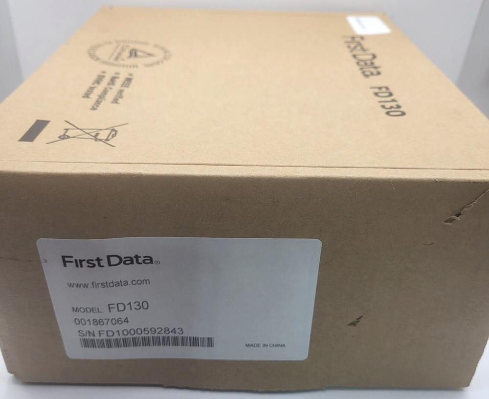 FD130 First Data Credit Card Terminal with Cables Cords & Box