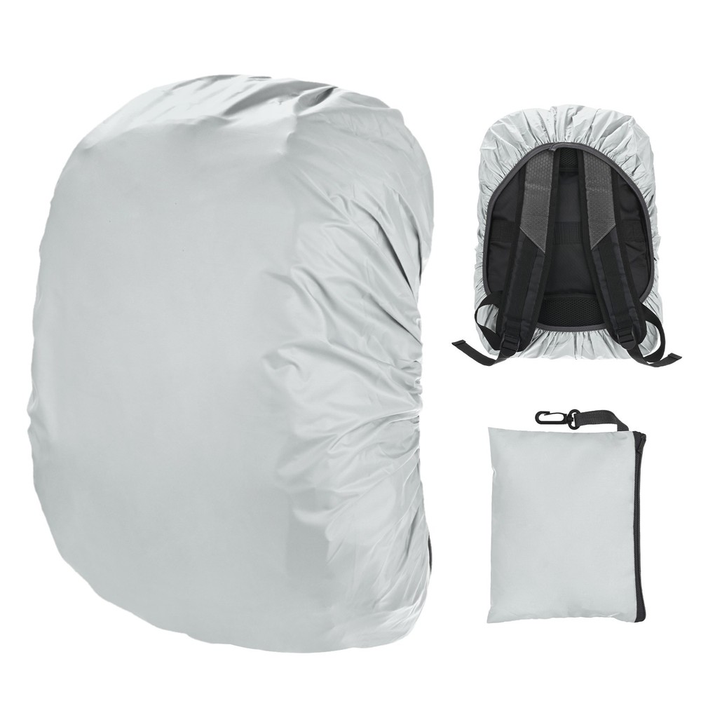 Waterproof Backpack Rain Cover, 30L-40L Backpack Cover [Silver]