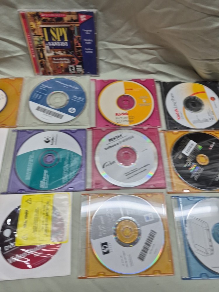 Vintage Computer PC CD-ROM Software Loose Discs Microsoft,hp,kodak,Dellamd More