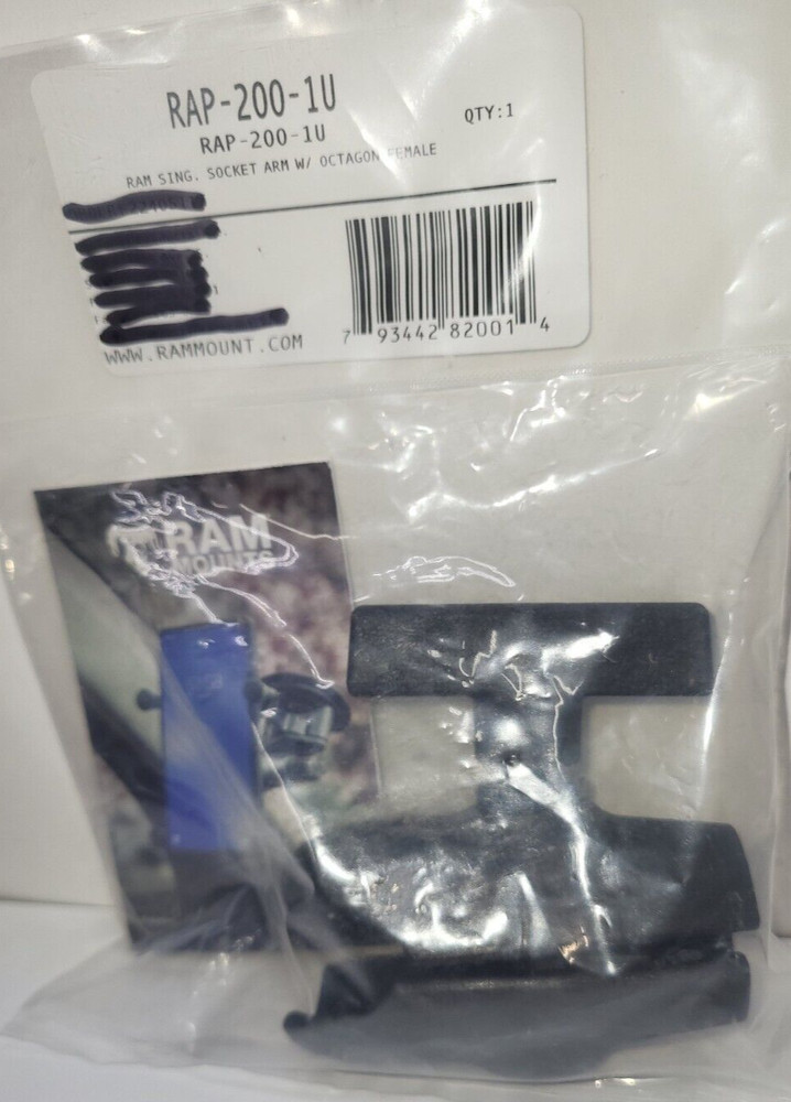 RAP-200-1U RAM Mount C-Size 1.5-Inch Single Socket Arm with Octagon Socket