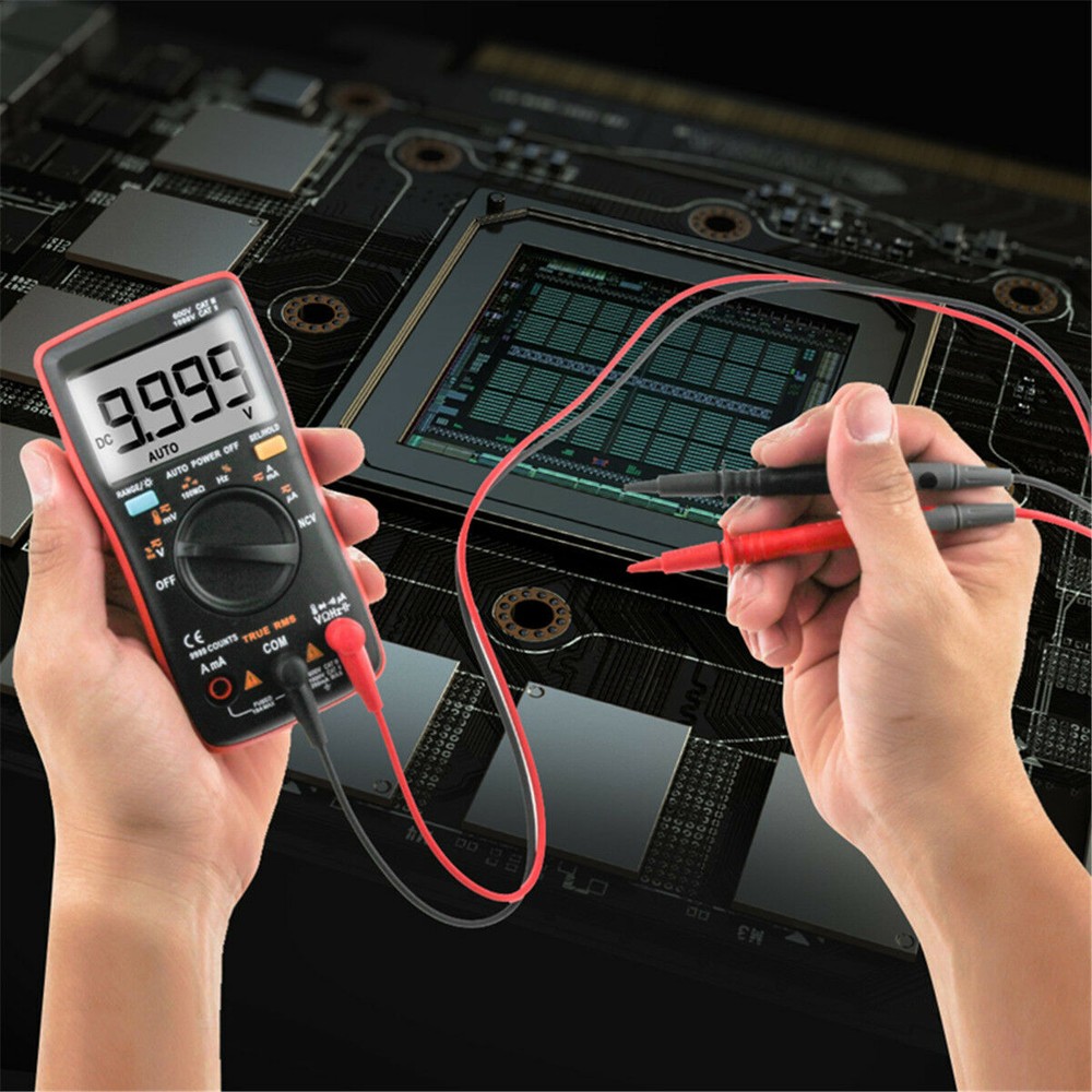 ANENG AN8009 Digital ClampMeter Handheld RMS Multimeter AC/DC Current Resistance