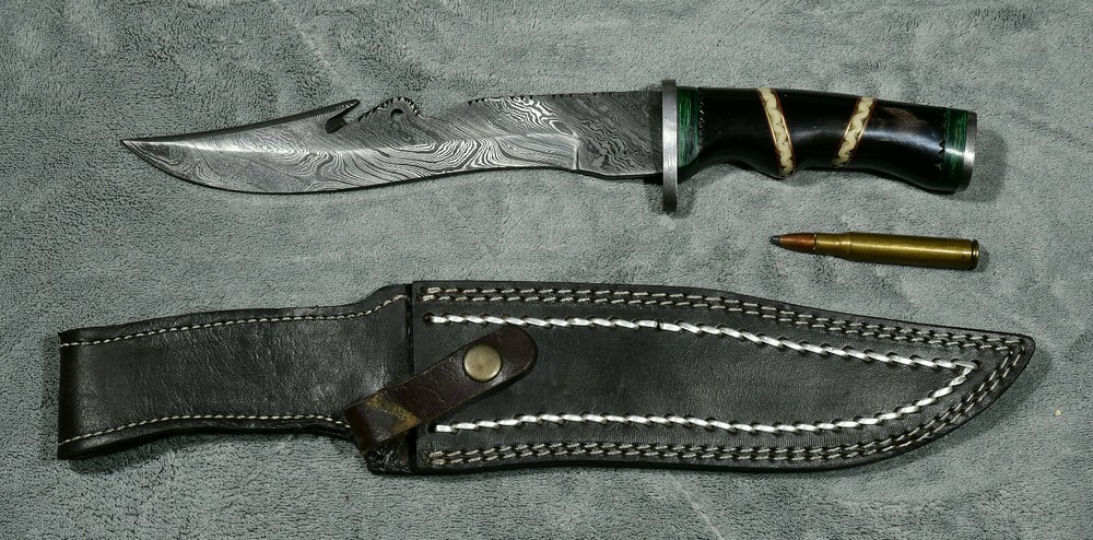 Damascus Custom Survival Bowie Knife 13.25" Camp 8264