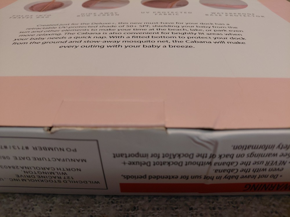 DockATot Cabana Kit for Deluxe+ Dock (Rose), NEW **OPEN BOX**