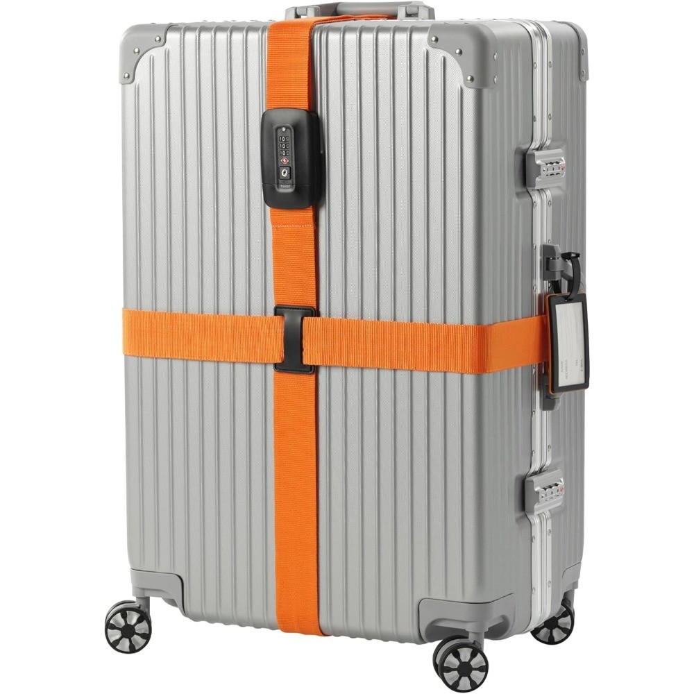 TSA Luggage Strap Adjustable Suitcase Belt with Combination Lock Secure Travel