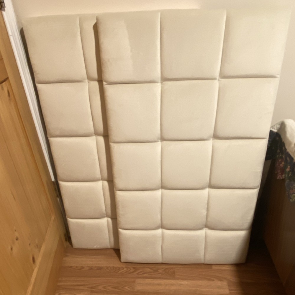 Beige  Fabric ,  king size Headboard Modern Style , Mounting Hardware Included