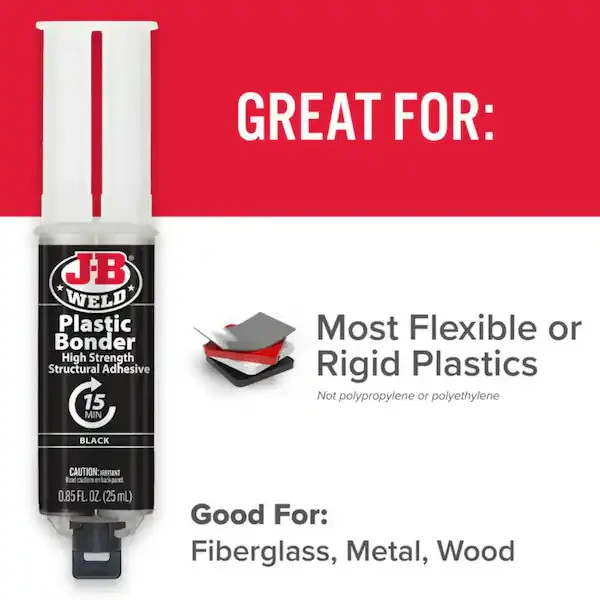 0.85 Oz. Plasticbonder Black Adhesive Epoxy