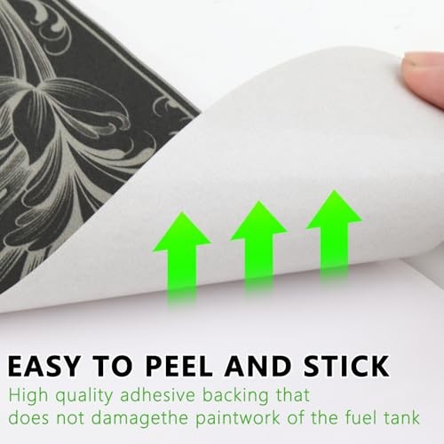 Skull Motorcycle Gas Tank Graphics Fuel Oil Tank Pad 2pcs Side Gas Tank Pad