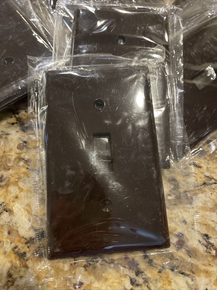 9-Cooper Brown 1-Gang Unbreakable Switch Cover Wallplate Switchplate 5134B