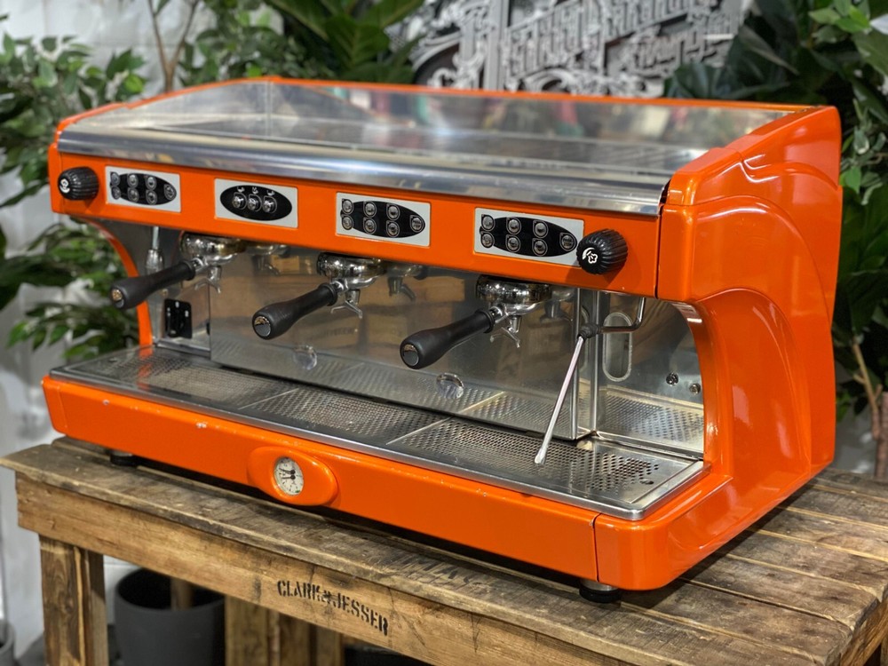 ASTORIA CALYPSO 3 GROUP ORANGE ESPRESSO COFFEE MACHINE