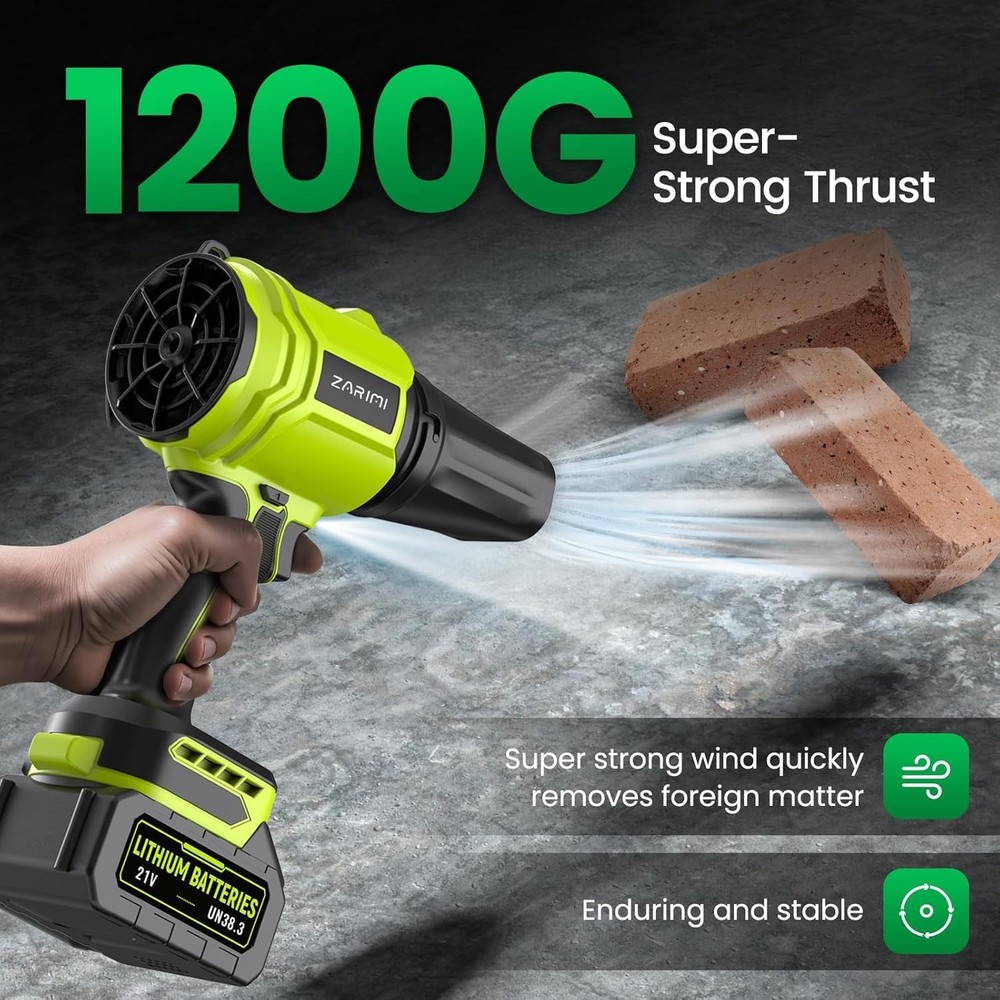 Powerful Cordless Leaf Blower Kit - Light Green