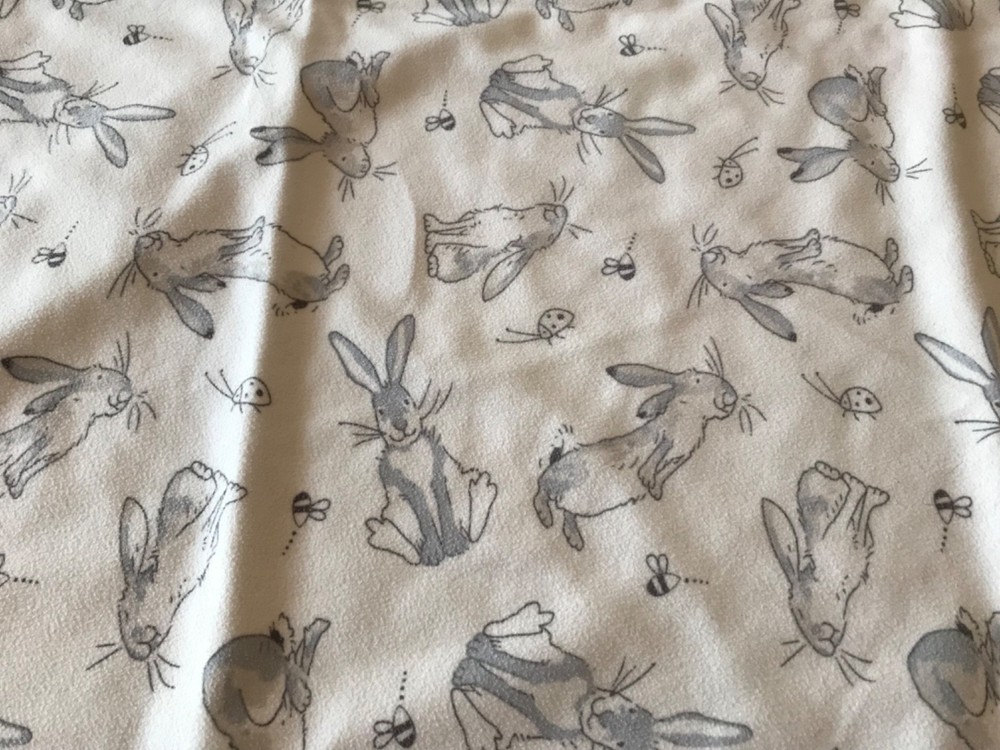 Matalan unisex blanket white with rabbits