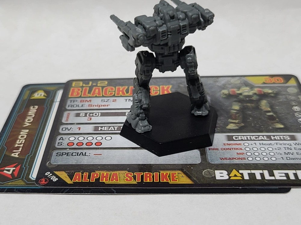 BattleTech Miniature: Blackjack Inner Sphere Medium Battlemech Catalyst Games
