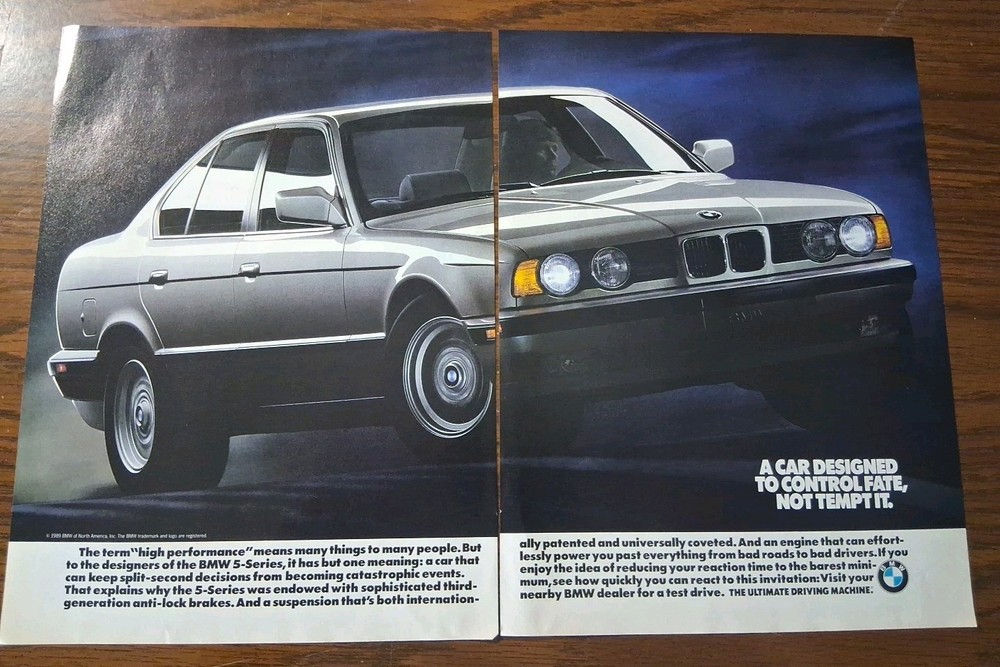 BMW 5-Series Print Ad 1990 16x11