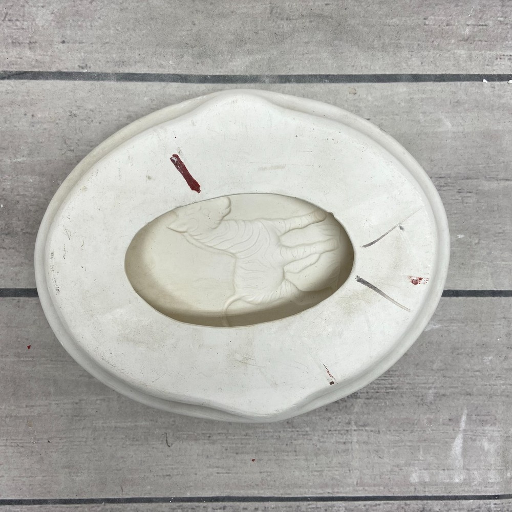 Unbranded Ceramic Casting Mold 3 Zebra Oval Picture #C-325