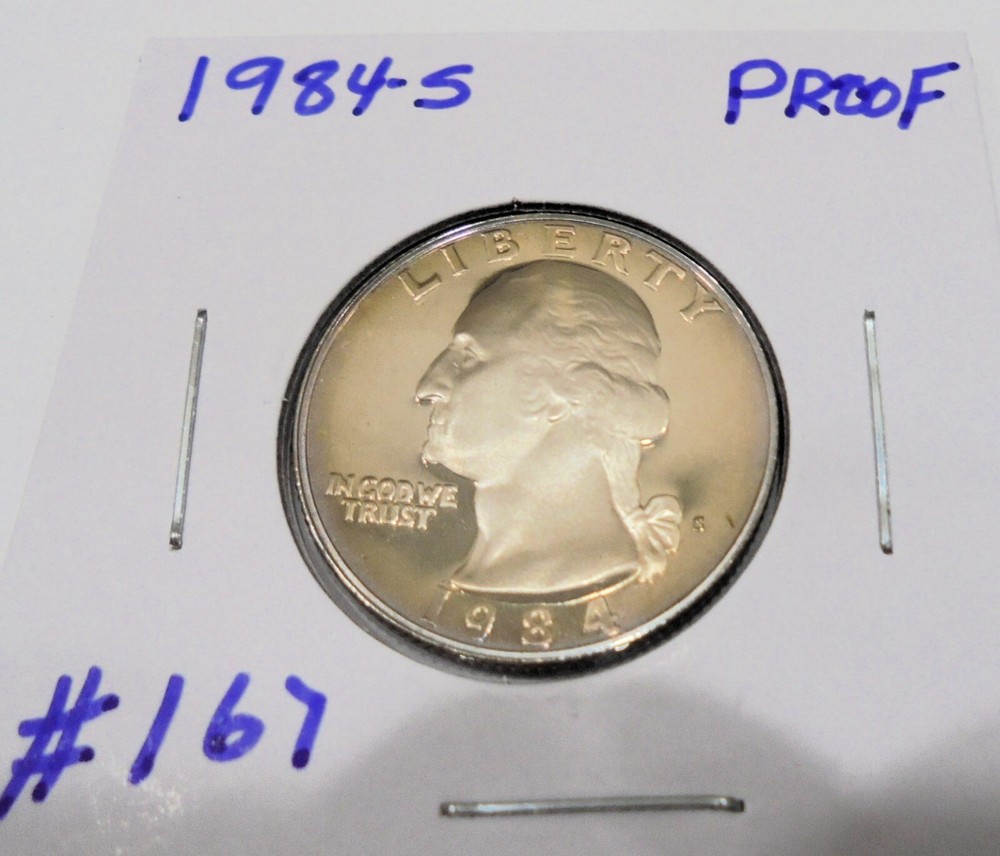 NICE 1984 s Proof Washington Quarter Deep Cameo # 167